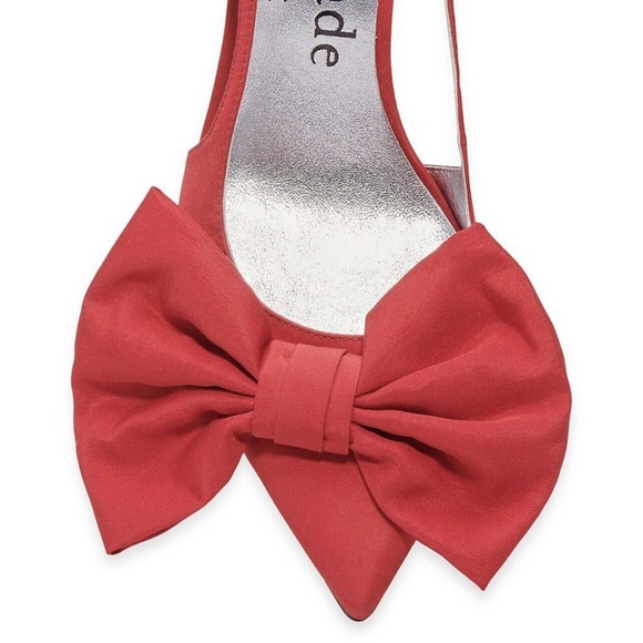 Kate Spade Sheela Sling Taffeta Pointed Toe with Bow Stiletto Heel NEW Size 6 - Picture 4 of 5